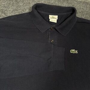 Lacoste Polo Shirt Men's Navy Long Sleeve 7 (2XL) Classic Fit Preppy